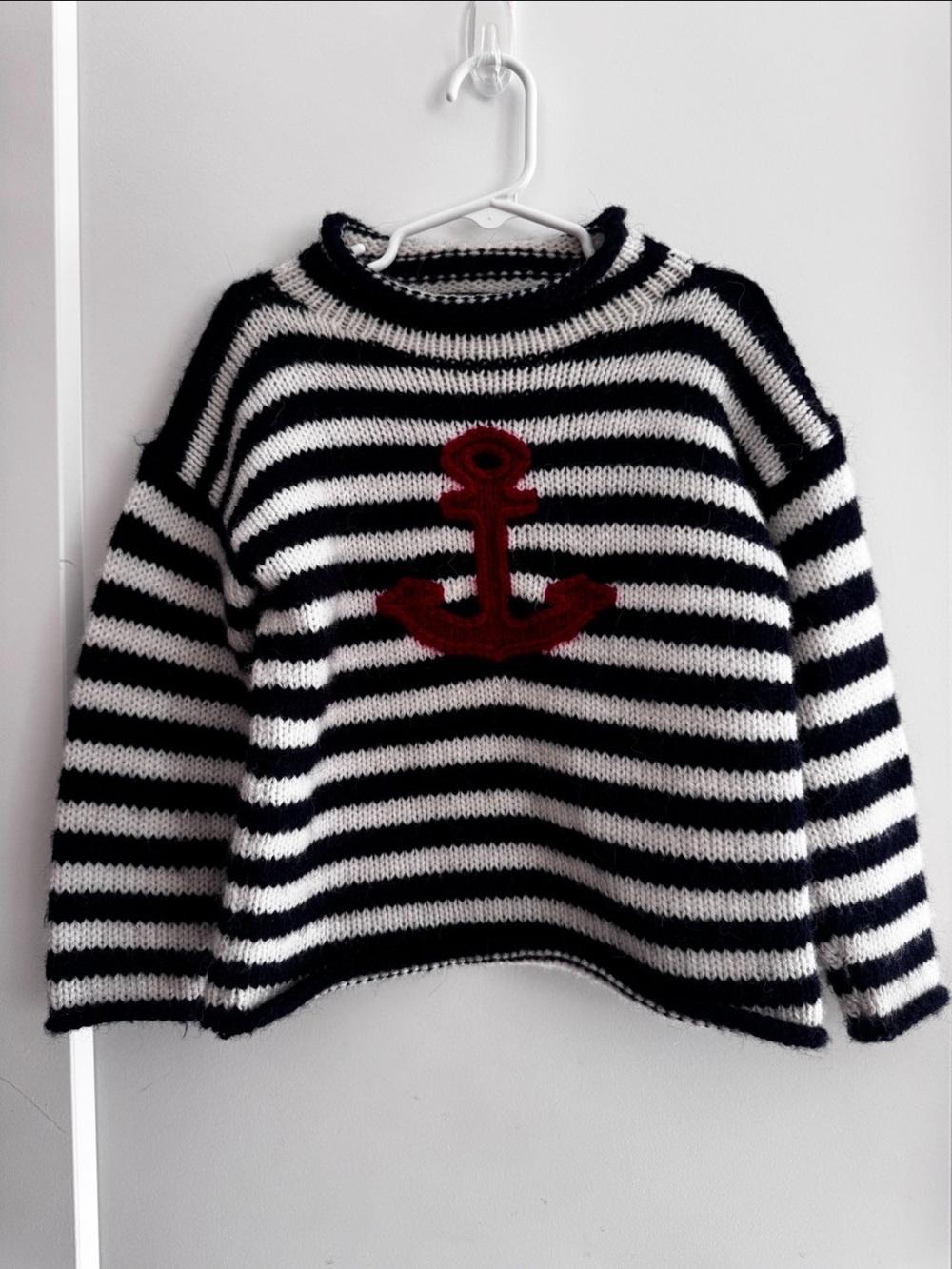 Kids Alpaca Wool Anchor Sweater